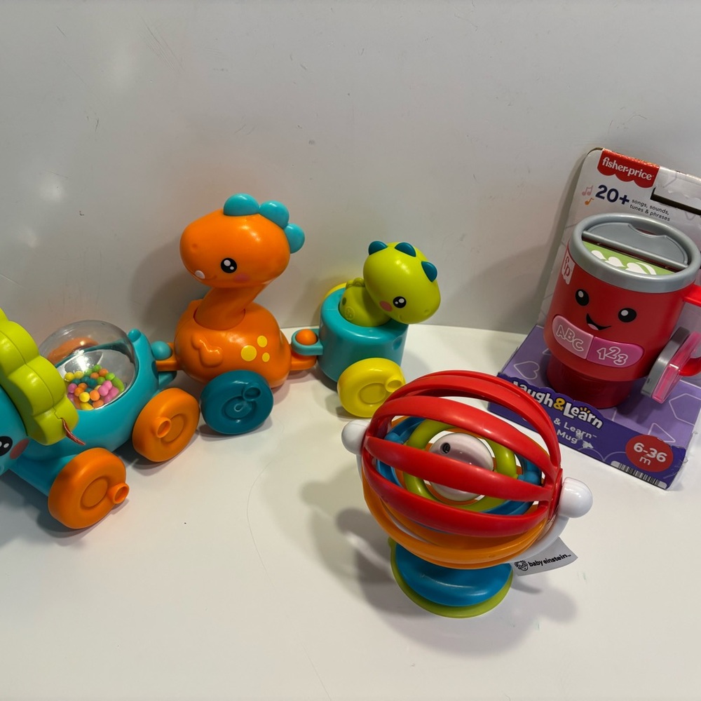 Fisher-Price Dino Train Set/Talking Cup & Baby Einstein Ball Baby Toys Learning